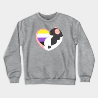 Nonbinary Pride Rat Crewneck Sweatshirt